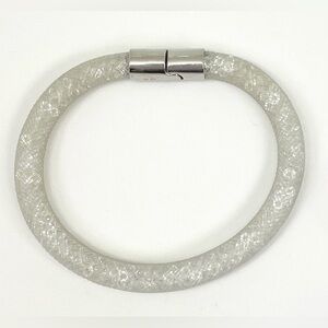Swarovski Silver-Tone Crystal Bracelet Mesh Bracelet 18.2g